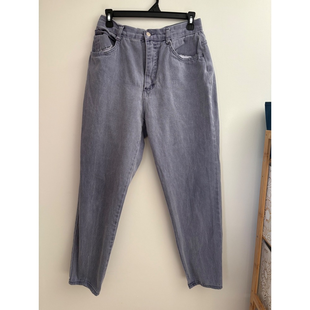 Vintage No Boundaries High Waisted Mom Jeans Purple Grey Faded‎ 90s USA Size 13